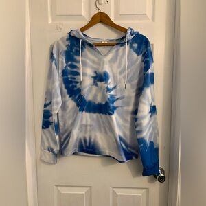 Freestyle Blue and White Casual Hoodie. Size Medium. $8